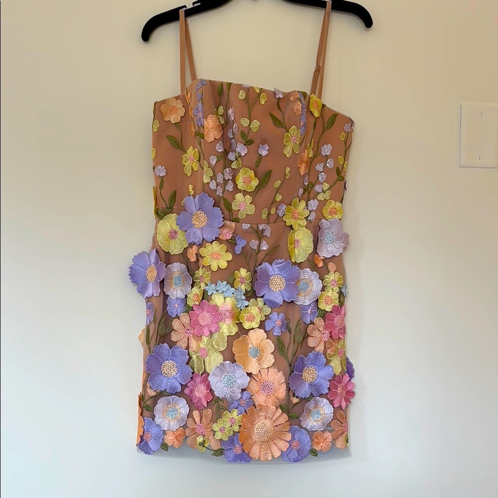 HELSI EmbroideredDress with Spaghetti Straps